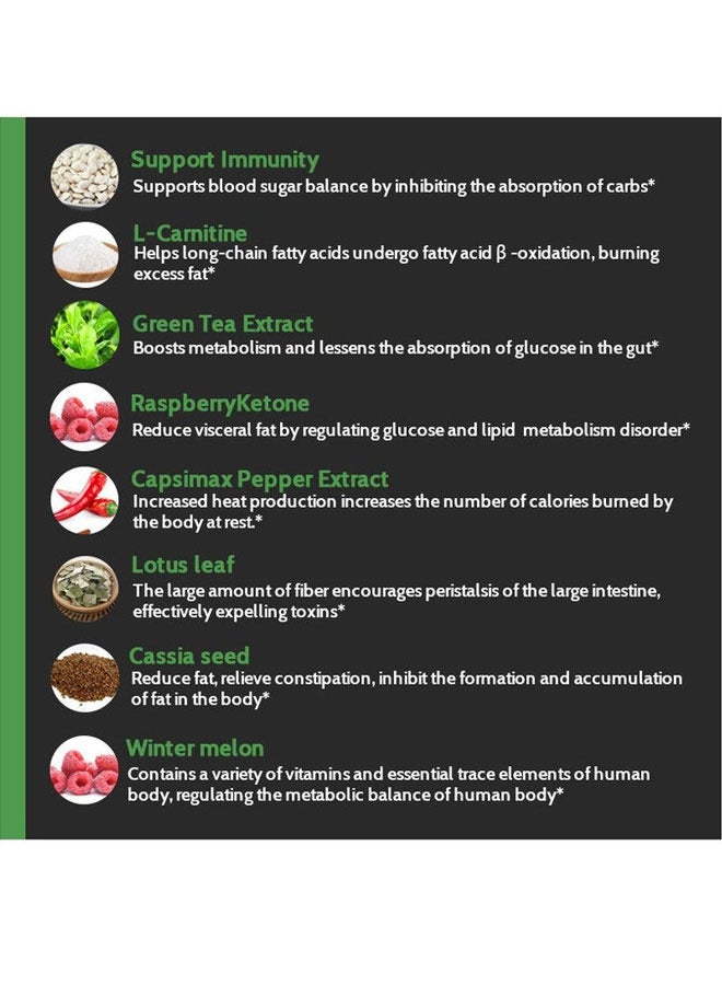 Wins Town كبسولات سليم بلس لحرق الدهون وتنظيف الجسم الصحية (بديل غلاف جاج) - Image 3