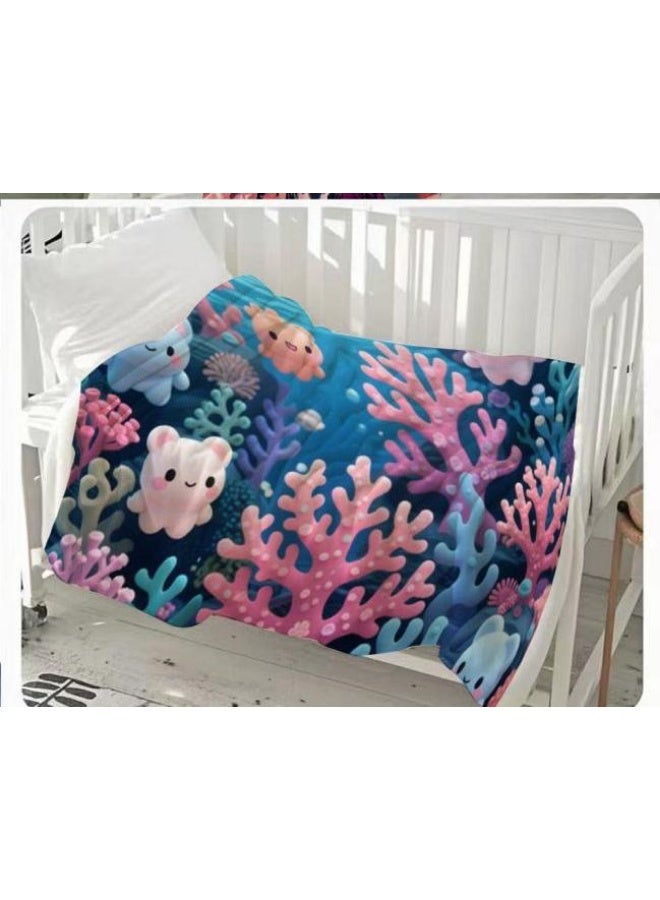 عام بطانية رقيقة من الفانيلا الكرتونية للأطفال أو الطلاب (دافئة ومريحة ومناسبة للنوم والألعاب) 100 سم * 150 سم - 226 - Image 3