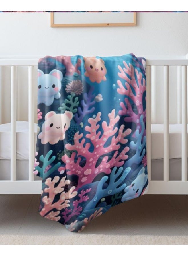 عام بطانية رقيقة من الفانيلا الكرتونية للأطفال أو الطلاب (دافئة ومريحة ومناسبة للنوم والألعاب) 100 سم * 150 سم - 226 - Image 4