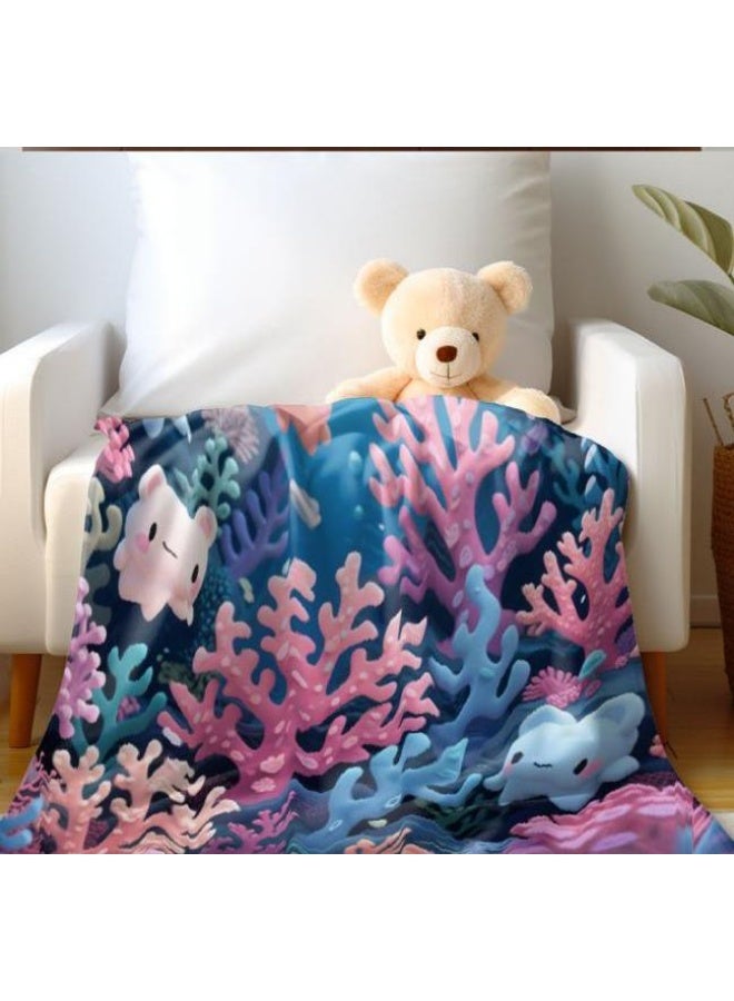 عام بطانية رقيقة من الفانيلا الكرتونية للأطفال أو الطلاب (دافئة ومريحة ومناسبة للنوم والألعاب) 100 سم * 150 سم - 226 - Image 5