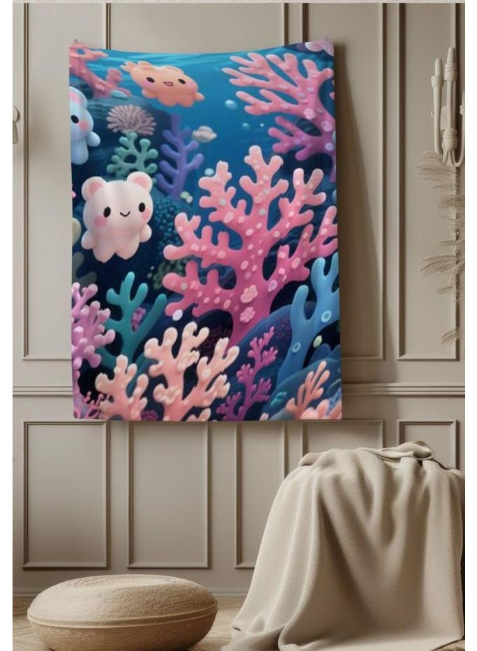 عام بطانية رقيقة من الفانيلا الكرتونية للأطفال أو الطلاب (دافئة ومريحة ومناسبة للنوم والألعاب) 100 سم * 150 سم - 226 - Image 1