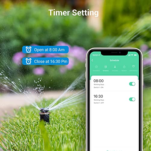 DEWENWILS WiFi Smart Yard Stake Plug with 6 Outlets, Voice Control, Waterproof Power Stake Timer with 6Ft Cord, Alexa&Google Assistant Compatible, 1875W/15A, for Christmas Decoration Lights - Image 5