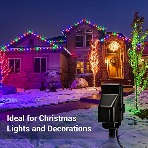 DEWENWILS WiFi Smart Yard Stake Plug with 6 Outlets, Voice Control, Waterproof Power Stake Timer with 6Ft Cord, Alexa&Google Assistant Compatible, 1875W/15A, for Christmas Decoration Lights - Image 2