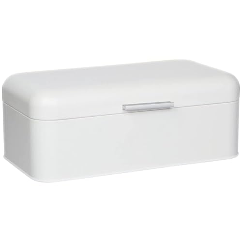 Culinary Couture Extra Large White Bread Box for Kitchen Countertop - Holds 2 Loaves - 16.5" x 9" x 6.5" - Stainless Steel Vintage Bread Boxes for Kitchen Counters - Image 1