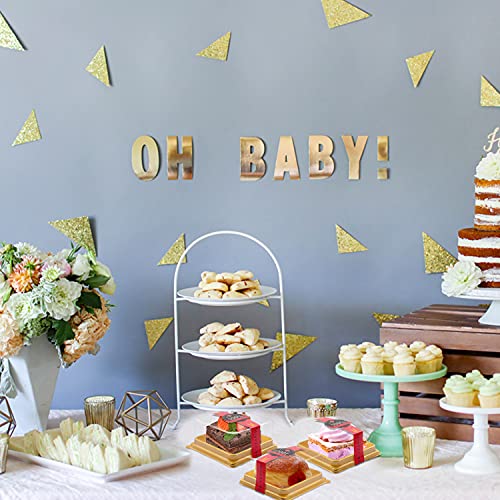 Lainrrew 50 Pcs 3.5 Inch Mini Cake Box, Clear Plastic Cupcake Container for Muffins, Cookies, Mooncakes - Small Single Dessert Holder for Wedding, Birthday - Bonus 50 Pcs Gold Stickers - Image 3