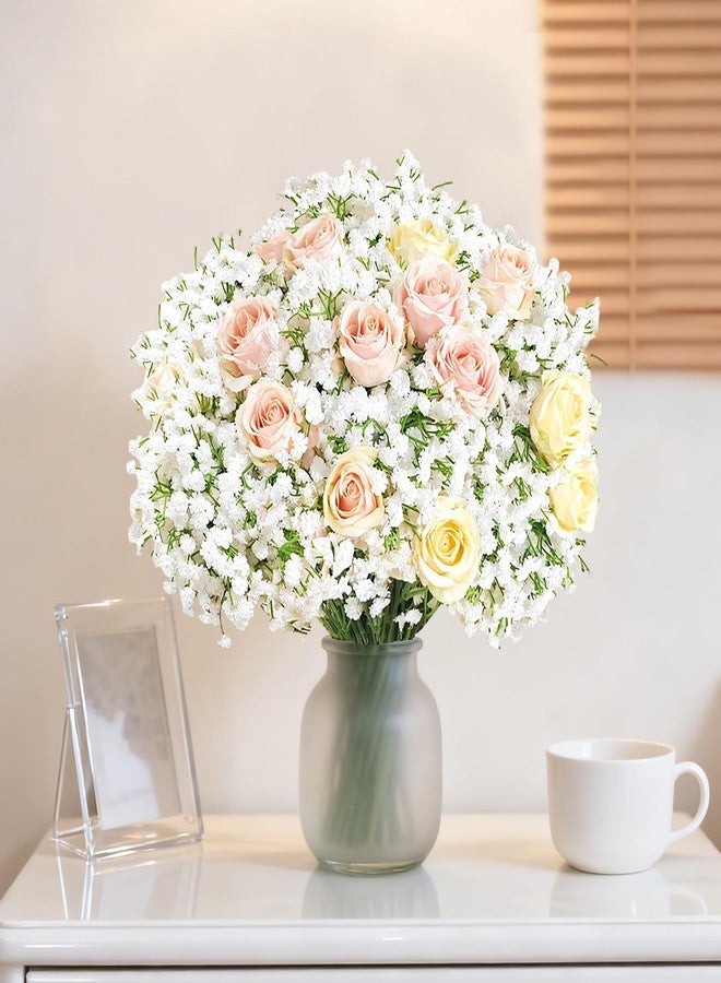 Cherica 100Pcs Babys Breathe Artificial Flowers-Gypsophila Babys Breathe Flowers Artificial Bulk-White Real Touch Fake Flowers for Wedding Home Garden Decor - Image 4