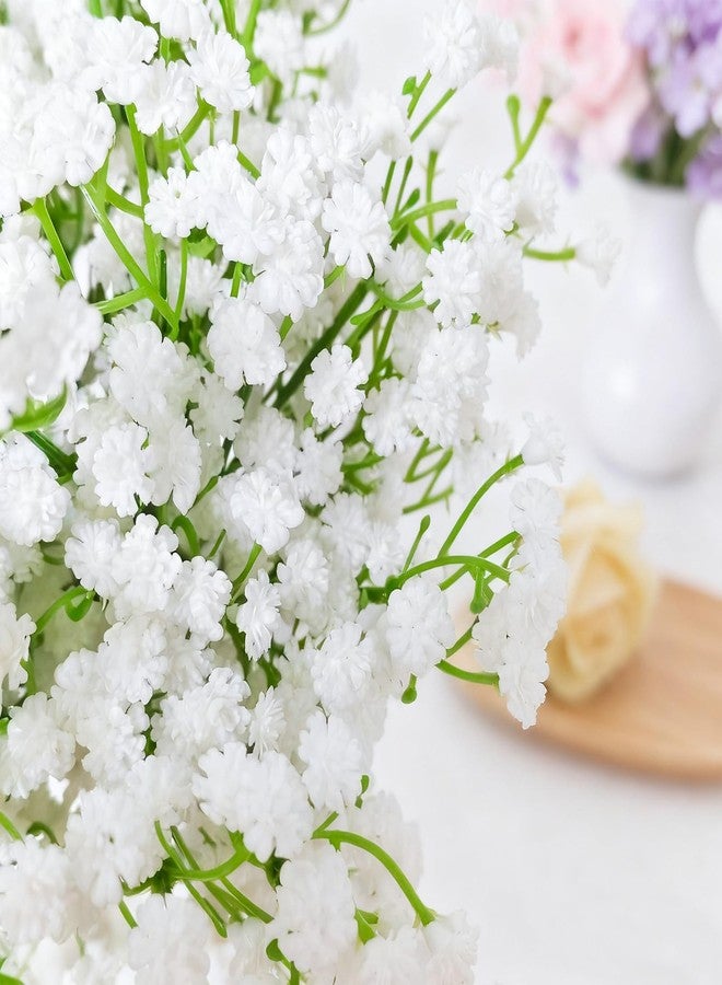 Cherica 100Pcs Babys Breathe Artificial Flowers-Gypsophila Babys Breathe Flowers Artificial Bulk-White Real Touch Fake Flowers for Wedding Home Garden Decor - Image 2
