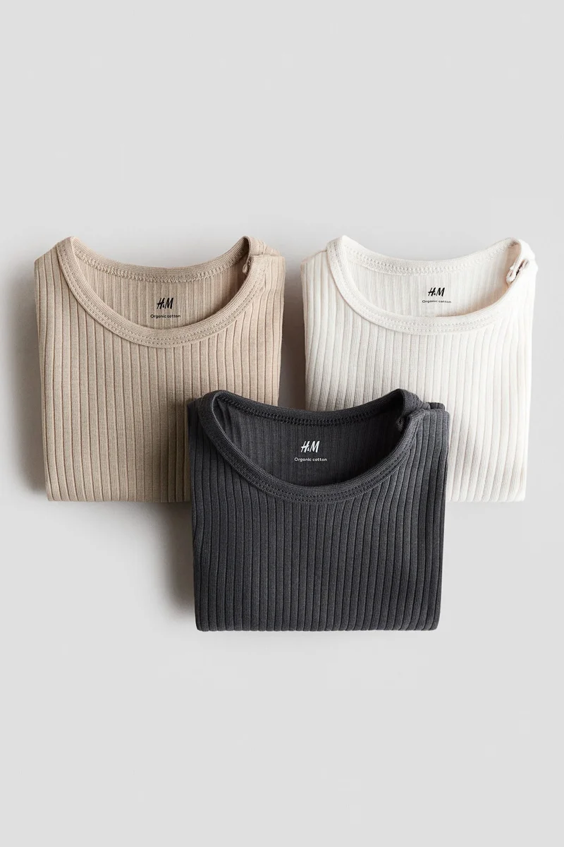 اتش اند ام بودي سوت قطني مرن - عبوة من 3 قطع