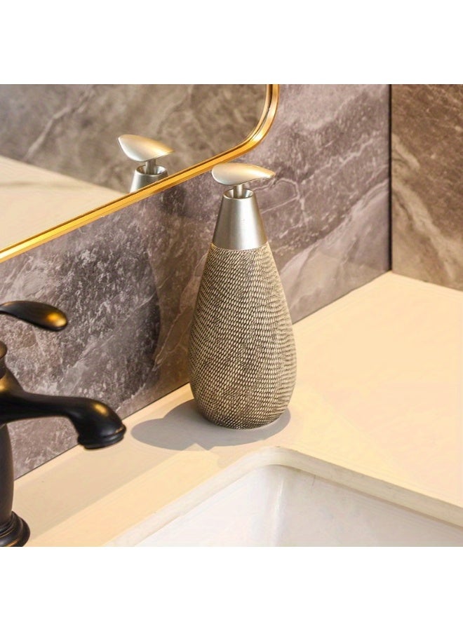 FUKE Vintage Soap Dispenser Bottle 400ml Dispensing Bottle, Lotion Pump Bottle, Japanese-Style Ceramic Hand Soap Container - Image 1