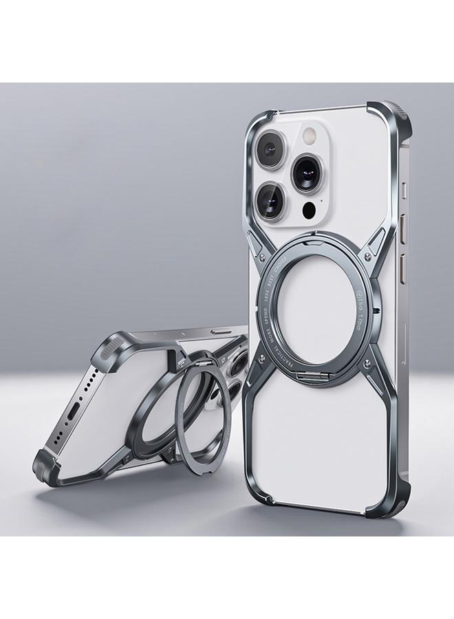 erorex Case For iPhone 16 Pro Aluminum Alloy Frameless 360-Degree Rotating Phone Case - Image 1