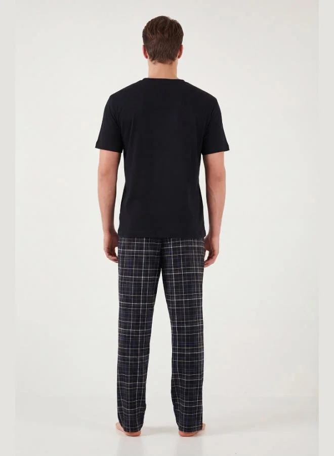 Buratti  Buratti Cotton Regular Fit Plaid Short-Sleeve Pajama Set for Men PAJAMA SET 6096860 for Men | Best Price UAE