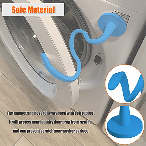 eHuangTools Front Load Washer Door Prop - Magnetic Washing Machine Door Stopper with 2.6-Inch Magnet Base, Removable Washer Door Holder Keep Washer Door Open to Prevent Odors (Blue) - Image 5