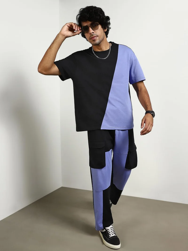 نوبيرو طقم رجالي كبير الحجم بألوان متضاربة