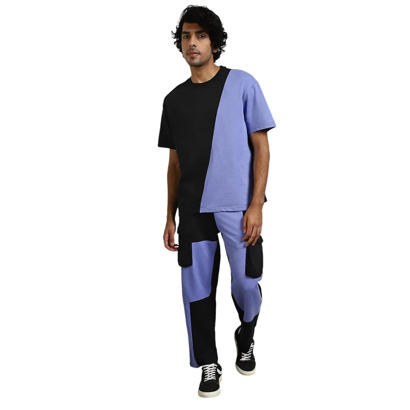 نوبيرو طقم رجالي كبير الحجم بألوان متضاربة