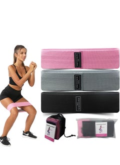 3PCS Resistance Bands-Exercise Workout Bands with Non-Slip Design-Set of 3 Levels-for Legs,Gym, Home Fitness,Yoga,Strength,Pilates for Men/Women