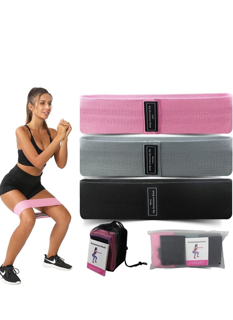 Generic - 3PCS Resistance Bands-Exercise Workout Bands with Non-Slip Design-Set of 3 Levels-for Legs,Gym, Home Fitness,Yoga,Strength,Pilates for Men/Women - Image 1