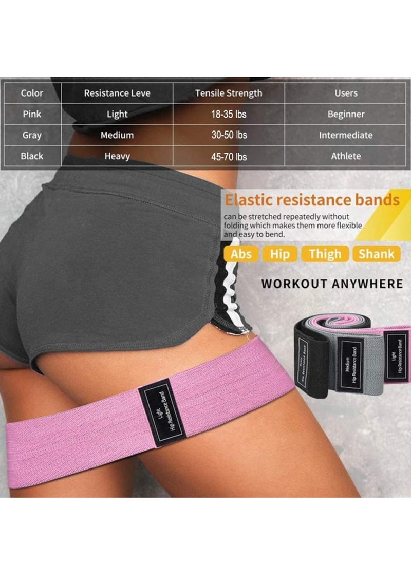 Generic - 3PCS Resistance Bands-Exercise Workout Bands with Non-Slip Design-Set of 3 Levels-for Legs,Gym, Home Fitness,Yoga,Strength,Pilates for Men/Women - Image 1