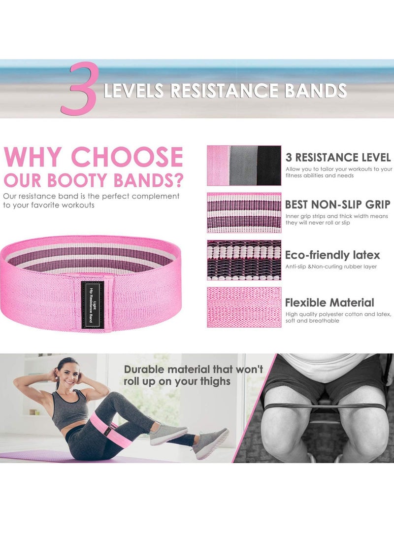 Generic - 3PCS Resistance Bands-Exercise Workout Bands with Non-Slip Design-Set of 3 Levels-for Legs,Gym, Home Fitness,Yoga,Strength,Pilates for Men/Women - Image 1