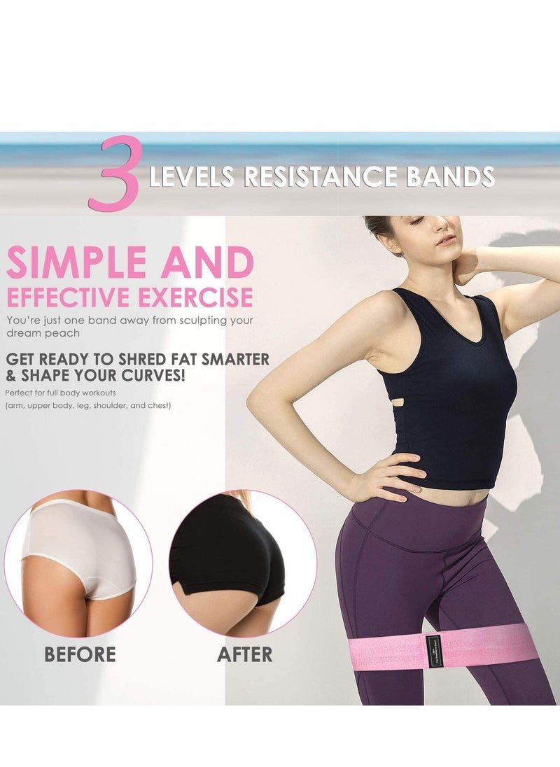 Generic - 3PCS Resistance Bands-Exercise Workout Bands with Non-Slip Design-Set of 3 Levels-for Legs,Gym, Home Fitness,Yoga,Strength,Pilates for Men/Women - Image 1