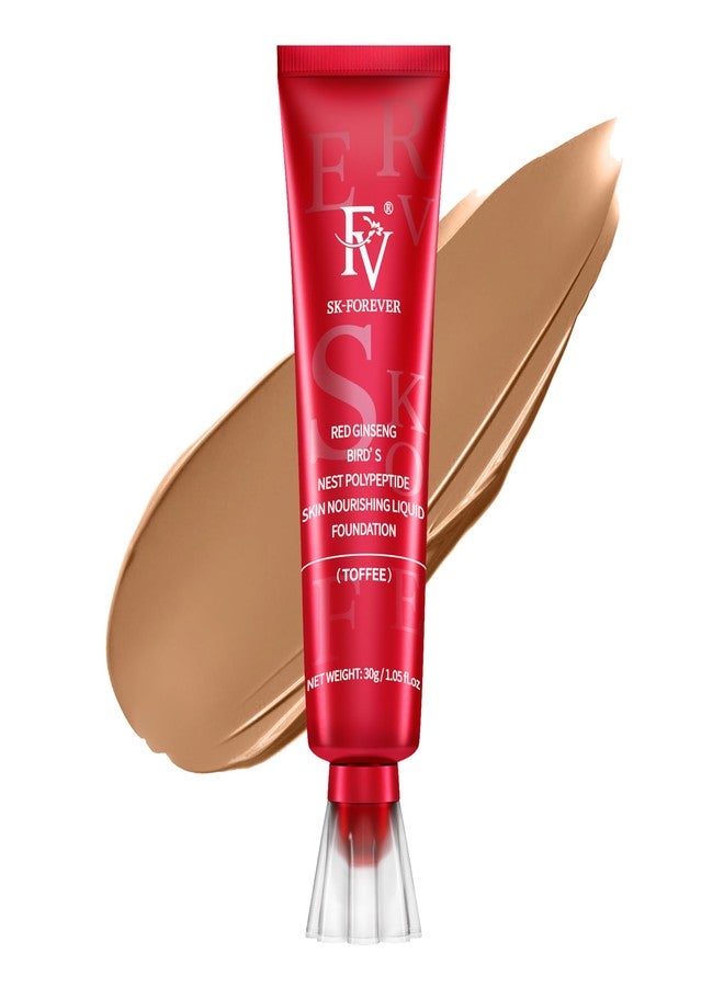 إف في كريم أساس مقاوم للماء من إف في، تغطية متوسطة، خالٍ من الزيوت ويدوم طويلاً، خفيف الوزن، كريم أساس مطفي للبشرة الدهنية/العادية، كريم أساس سائل مقاوم للانتقال، 30 غرام، لون توفي - Image 1