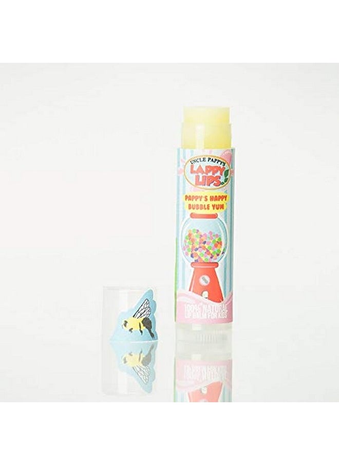 Just bee - Lappy Lips Organic 100% Natural Lip Balm Chap Stick For Kids Toddlers (4 Flavors)Organic Essential Oilfor Dry Chapped Lips To Restore And Heal And Make Kids Happy - Image 1
