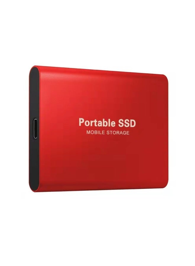 High Capacity Ssd Mobile Solid State Drive 2tb1tb Metal Usb3.0 Portable External State Drive Digital Computer/u Disk/u Disk-Color:T5 Red-Capacity:1t (64g Expansion)
