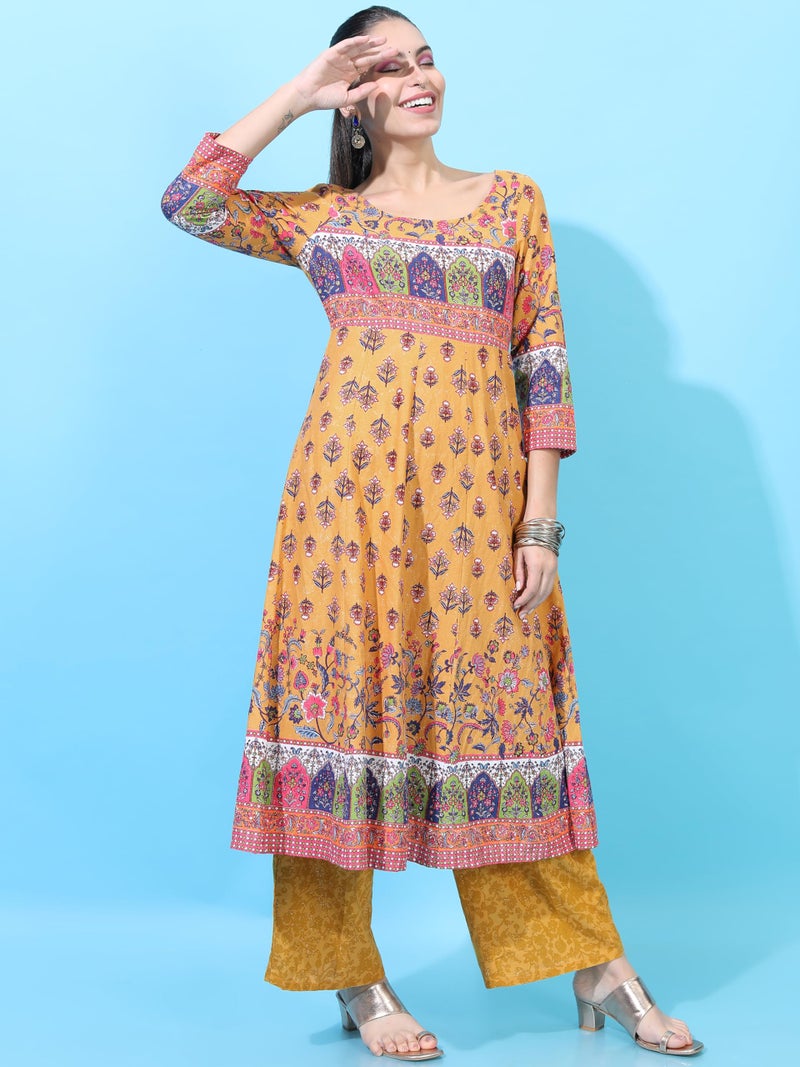 Vishudh Women ROUND NECK Ethnic Set VNK3003973 Multicolor XL - Image 2