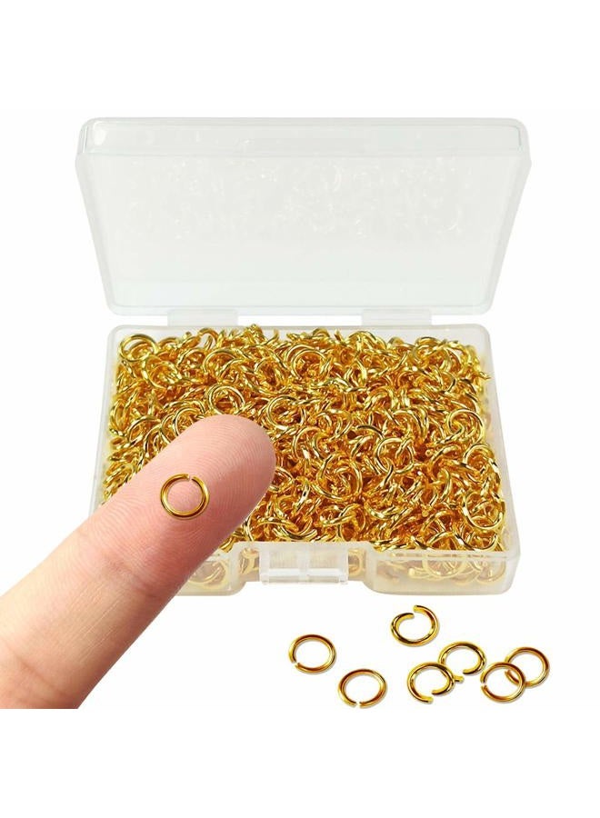 TTSAM 600 Pcs Gold Plated Jump Rings Split Rings Circle Clasp Connecting Rings Jewelry Necklace Bracelet Pendant Choker Charm Loops DIY Craft Earring Making Supplies (6 mm) - Image 1