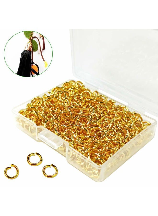 TTSAM 600 Pcs Gold Plated Jump Rings Split Rings Circle Clasp Connecting Rings Jewelry Necklace Bracelet Pendant Choker Charm Loops DIY Craft Earring Making Supplies (6 mm) - Image 2