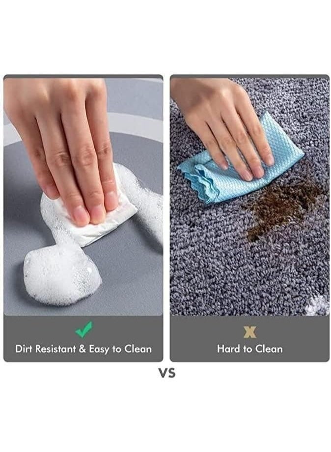 Non-Slip Bath Mat, Multi-Layer with Super Water Absorption with Rubber Layer, Fits Bathroom and Kitchen Floor, Multiple Colors (Oval Shape) - Image 5