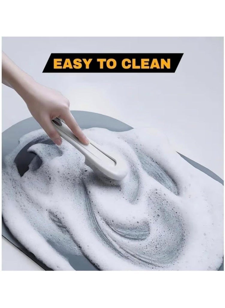 Non-Slip Bath Mat, Multi-Layer with Super Water Absorption with Rubber Layer, Fits Bathroom and Kitchen Floor, Multiple Colors (Oval Shape) - Image 2