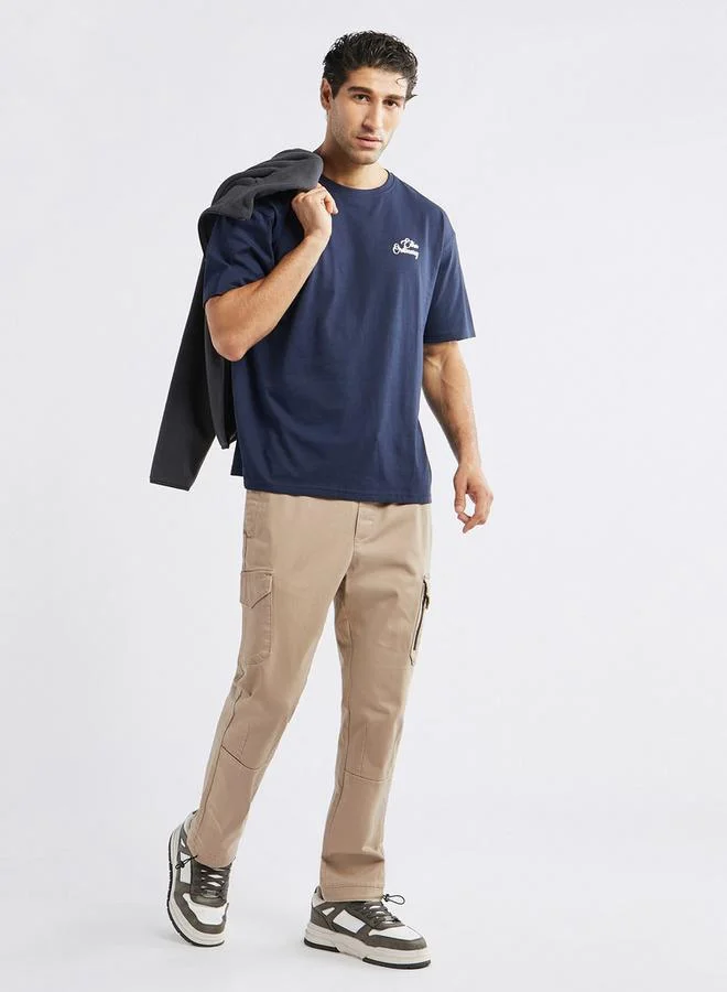 Splash FAV Printed T-shirt with Round Neck and Short Sleeves