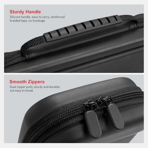 CoBak Large Capacity Carrying Case for Nintendo Switch 2 (2025) - 3 in 1 Accessories Bundle with 2 Screen Protectors, Thumb Grip Caps, 24 Game Cartridges, Hard Shell Portable Travel Pouch, Black - Image 4