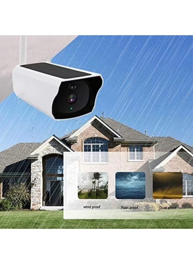 Outdoor Solar Security Camera, 1080P HD Wireless WiFi IP Camera, IP66 Waterproof with 10m Night Vision, Motion Detection & Remote Viewing - Image 1