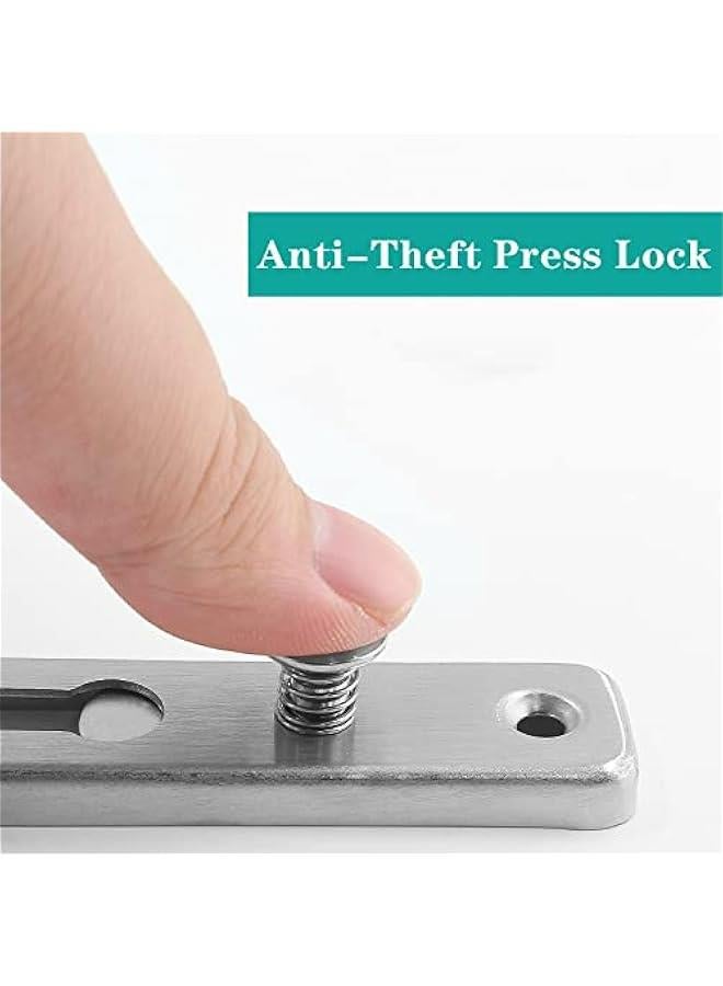 MOXO 2  Stainless Steel Door Chain Lock Door Guard with Spring AntiTheft Press Lock Sier with Screws - Image 5