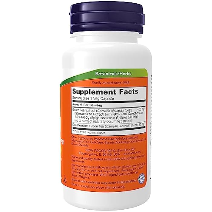 Now Supplements, EGCg Green Tea Extract 400 mg, Free Radical Scavenger*, 90 Veg Capsules - Image 2