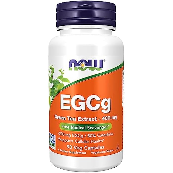 Now Supplements, EGCg Green Tea Extract 400 mg, Free Radical Scavenger*, 90 Veg Capsules - Image 1