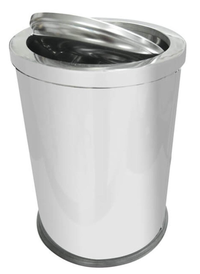 Vitacelli 12 Litre Stainless Steel Swing Trash Bins Free Kitchen Garbage Bins, Dust Bins 26x35CM  - Image 1