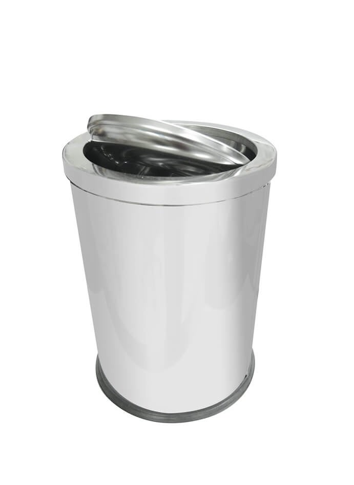 Vitacelli 12 Litre Stainless Steel Swing Trash Bins Free Kitchen Garbage Bins, Dust Bins 26x35CM  - Image 4