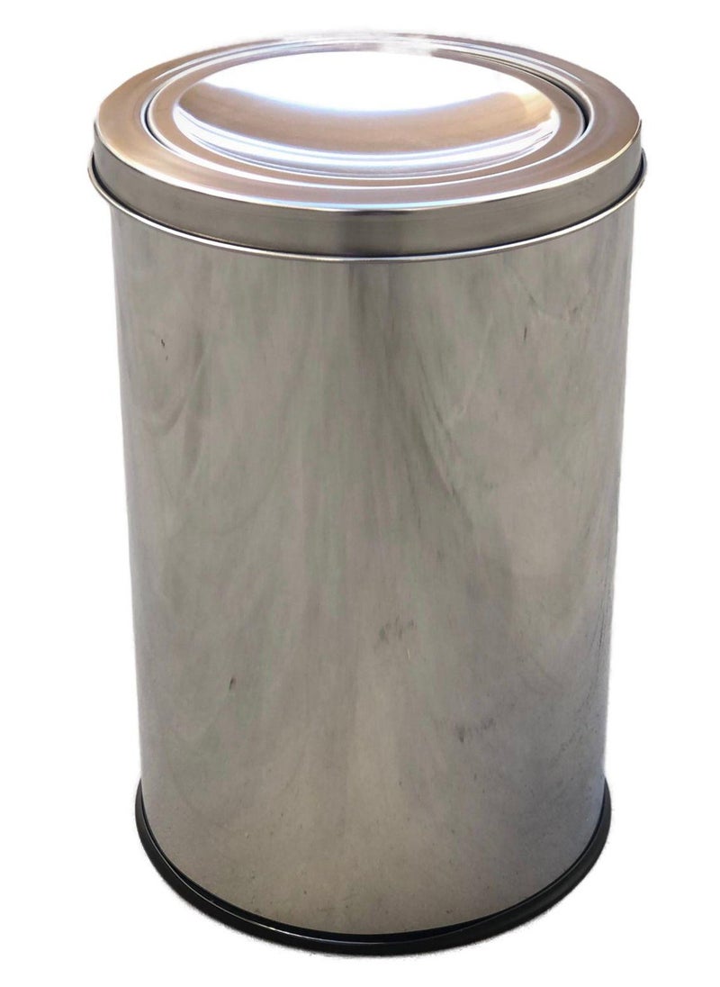 Vitacelli 12 Litre Stainless Steel Swing Trash Bins Free Kitchen Garbage Bins, Dust Bins 26x35CM  - Image 2