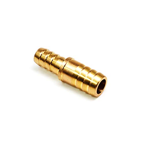 Joywayus Reducing Barb Reducer ID Hose Barb 3/8" Large (11mm) × 1/2" Large (14mm) Adapter Brass Fitting - Image 2