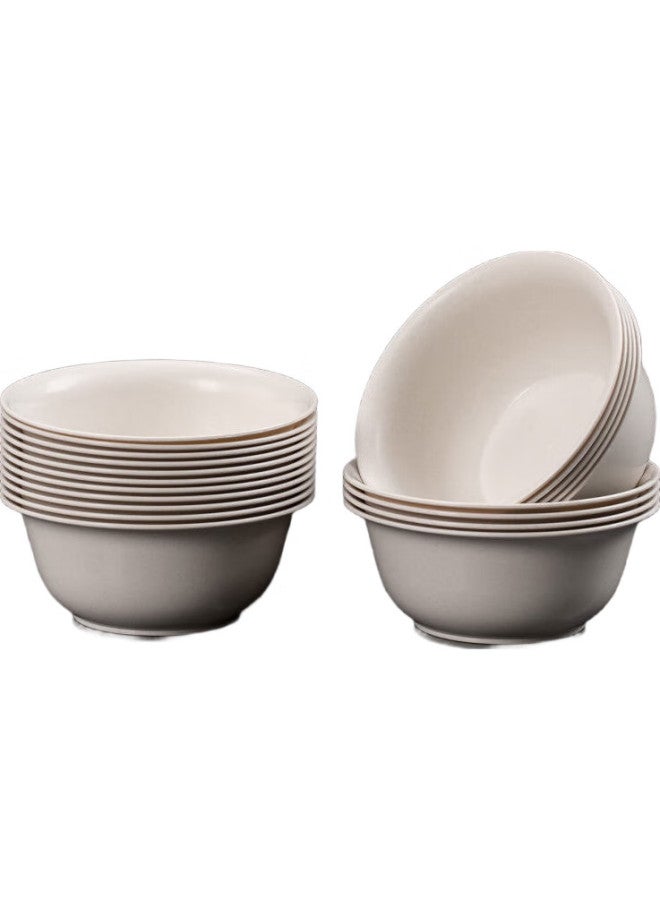 Mengting Biodegradable Rice Husk Bowl Disposable Noodle Bowl Food-Grade Soup Bowl Disposable Tableware 350Ml 20-Pack - Image 2