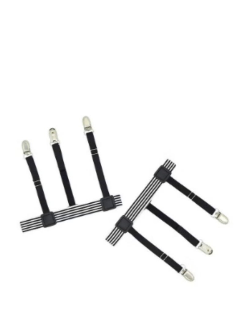 Mens Shirt Stays Shirt Holder Straps Non-slip Locking Clamps Clips