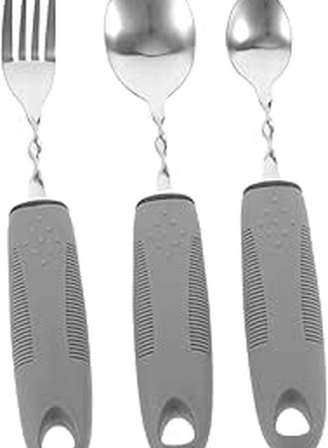 Adaptive Utensils Set For Elderly Non Slip Lightweight Easy Grip Tableware - Image 1