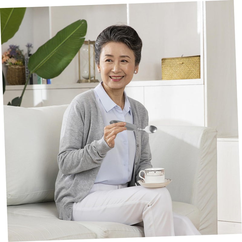 Adaptive Utensils Set For Elderly Non Slip Lightweight Easy Grip Tableware - Image 5