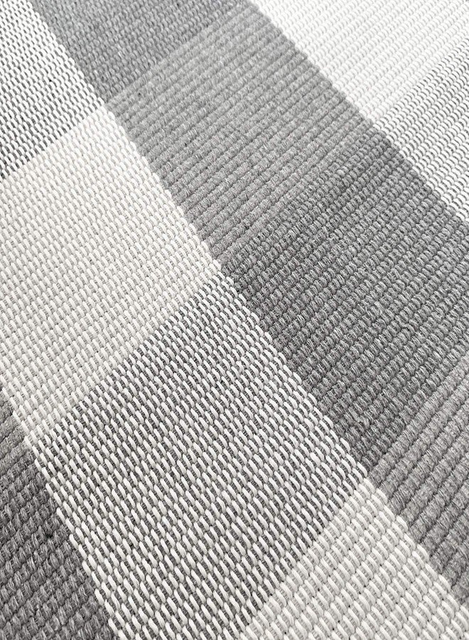 LEVINIS Farmhouse Grey Buffalo Plaid Rugs Outdoor Doormats- Cotton Washable Buffalo Check Doormats for Kitchen,Front Porch,Bathroom,Laundry Room,Entry Way, 23.6'' x 51.2'' - Image 5