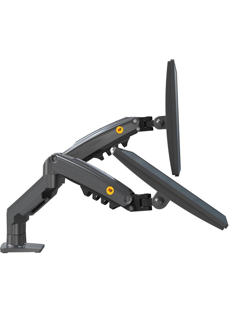 NB ERGONOMIC NB ERGONOMIC Dual Monitor Desk Mount Stand Full Motion Swivel Computer Monitor Arm for Two Screens 17-27 Inch with 4.4~19.8lbs Load Capacity for Each Display F160  - Image 2
