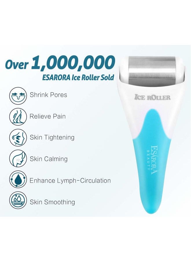 Esarora - Ice Roller for Face & Eye, Puffiness, Migraine, Pain Relief and Minor Injury, Skin Care Products, Blue - Image 1