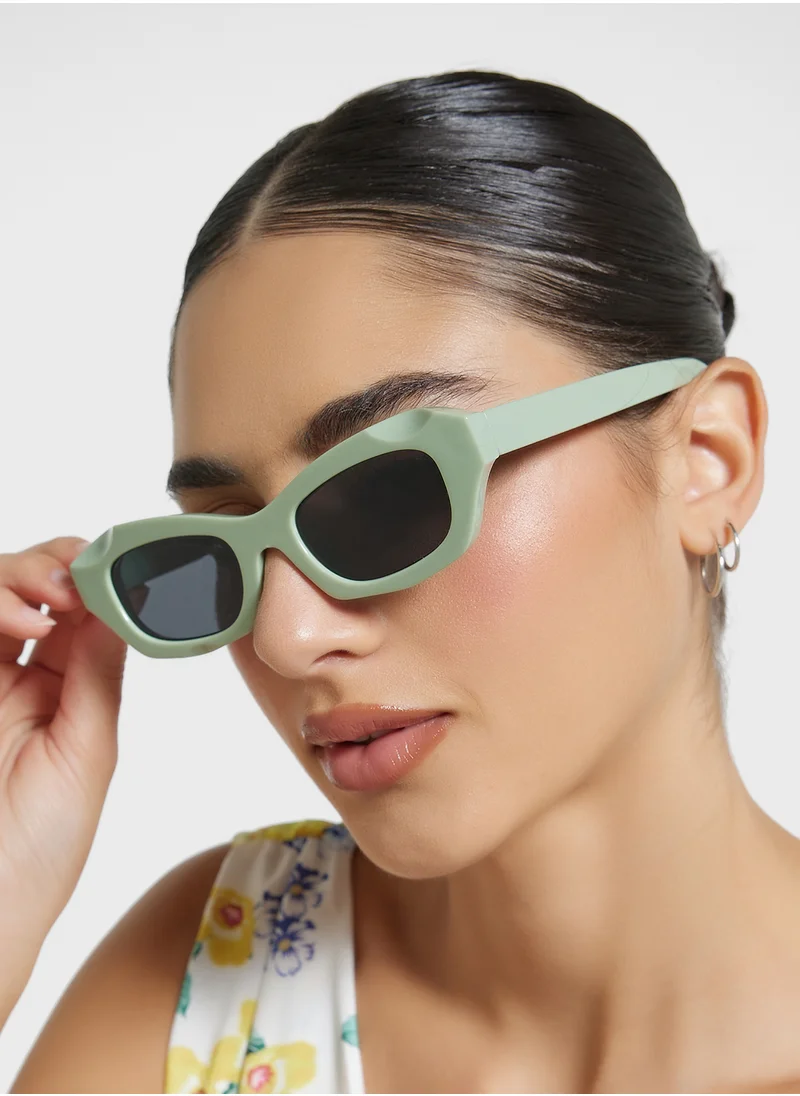 Ginger Rectangular Len Sunglasses