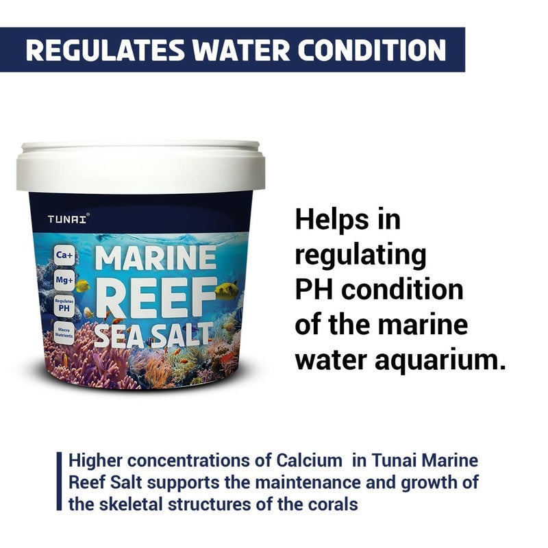 TUNAI Marine Coral Reef Base Aquarium Salt for Marine Fish Aquarium (Particles, 1KG) - Image 4
